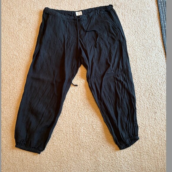 Jess Brown Potters Pant in Noir Handkerchief Linen   Size 2 - Picture 4 of 5